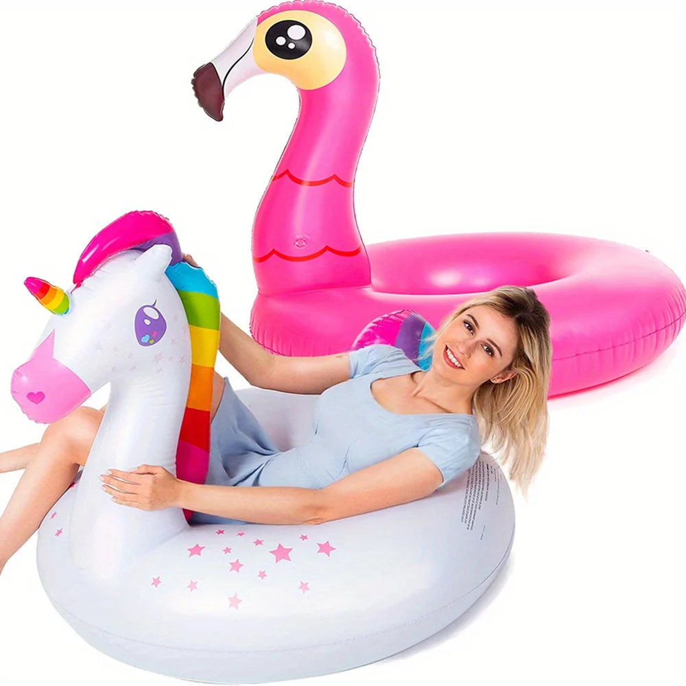 Joyfy 2Pack Flamingo Unicorn And Pool Float