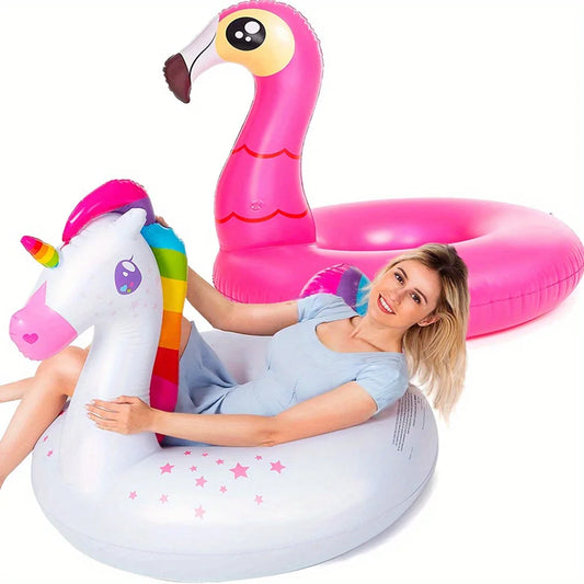 Joyfy 2Pack Flamingo Unicorn And Pool Float