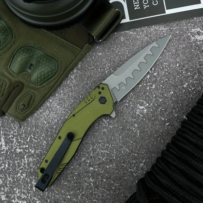 Dividend Steel Blade Folding Knife Aluminum Handle