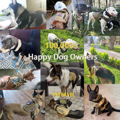 Tactical Dog Harness Collar For Medium Large Dogs