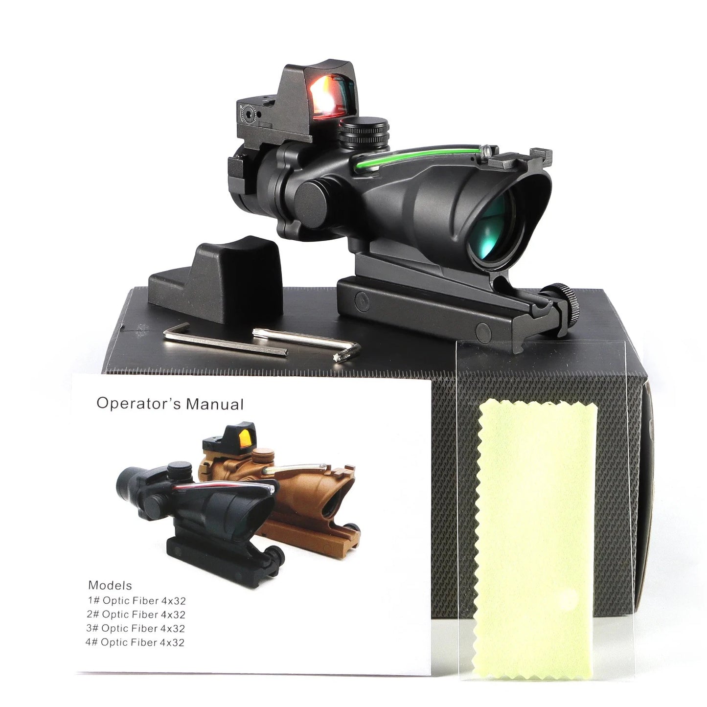 Adjustable 4x32 Red Dot 1x  4x Scope  Red Dot Tactical Scope 20mm