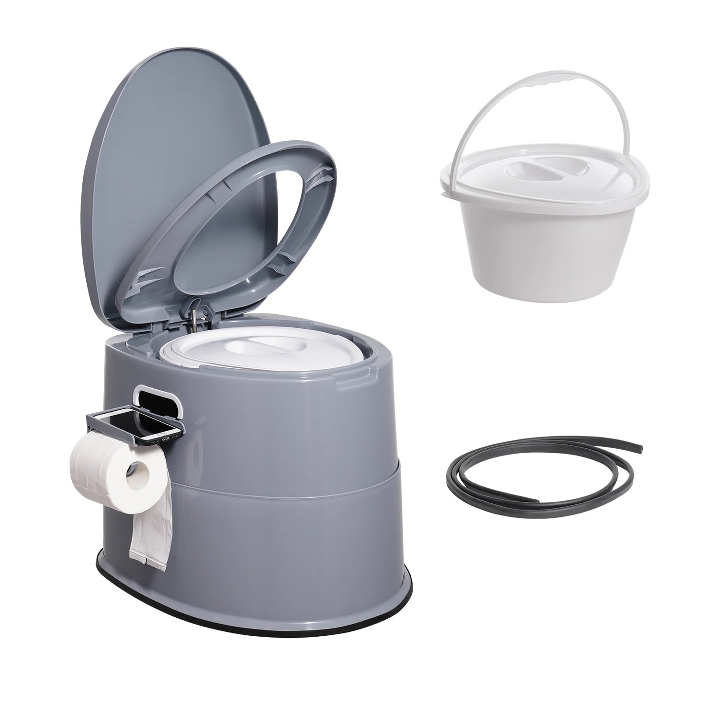 SucceBuy Portable Toilet for Camping 1.3G Detachable Inner Bucket