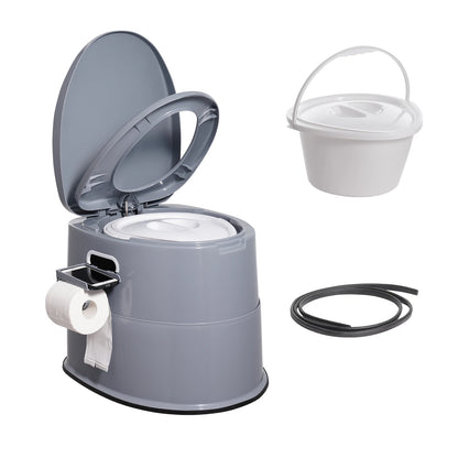 SucceBuy Portable Toilet for Camping 1.3G Detachable Inner Bucket