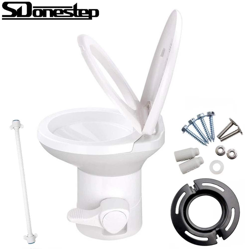 RV  Gravity Foot Pedal Flush Toilet