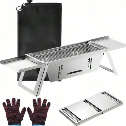 Multi-Functional  Portable Barbecue Foldable Grill, total Length 73cm (Grill Rack 42cm),