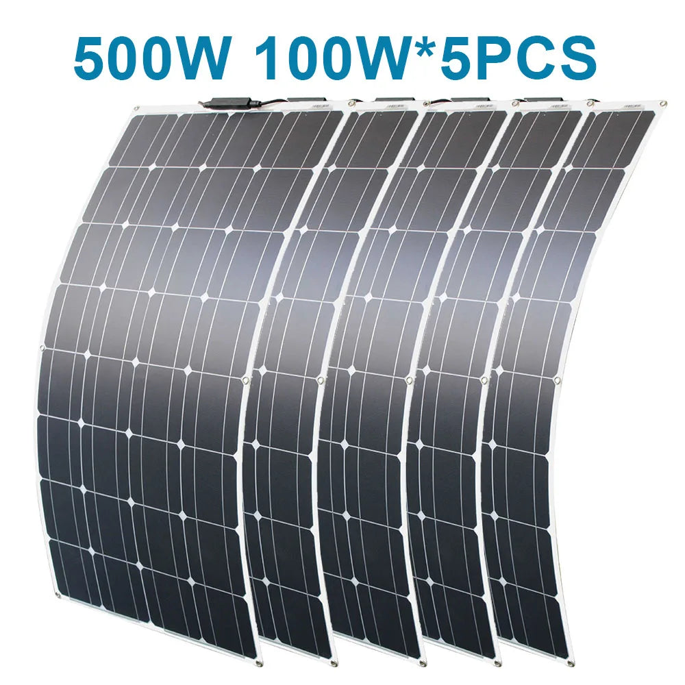 DGSUNLIGHT 100w 200w 12v Flexible, Portable Solar Panel