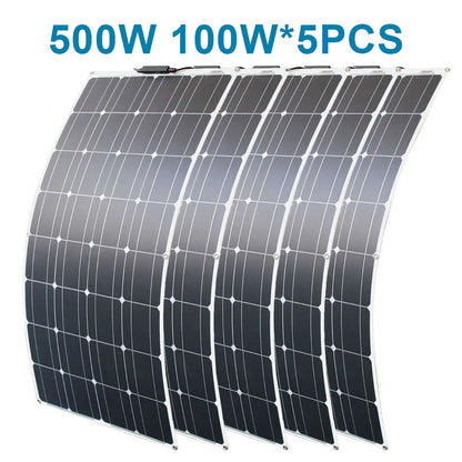 DGSUNLIGHT 100w 200w 12v Flexible, Portable Solar Panel