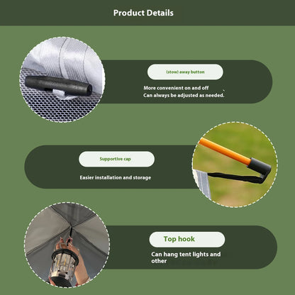 Small Silver Compact Auto-Tent - Quick 60-Second Setup Sunshade