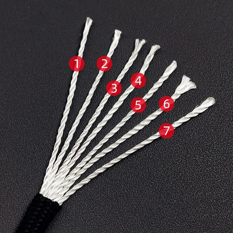 5M/15M/30M 7-Core 550 Paracord 4mm Parachute Cord Outdoor Camping survival Rope kit