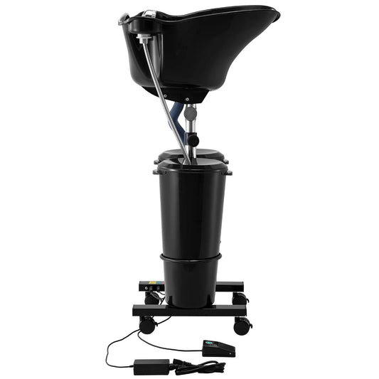 SucceBuy Portable Shampoo Bowl Shampoo Sink for Washing Hair with Electric Pump