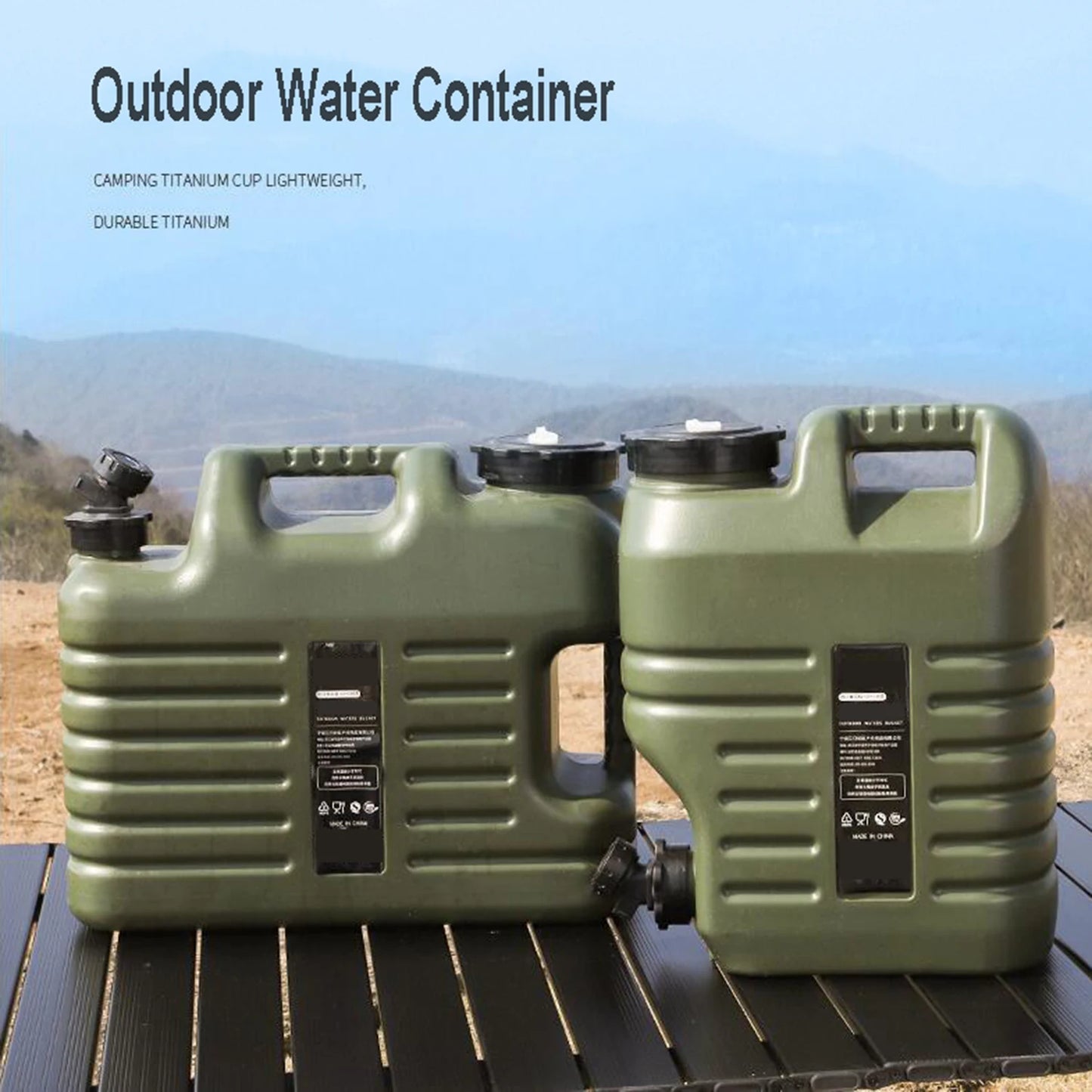 Desert Fox Large Military Green Water Tank Container with Spigot