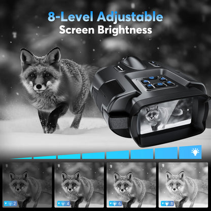 Night Vision Binoculars 4K Infrared Rechargeable 8X Digital Zoom Darkness Goggles Rechargeable