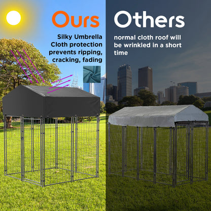 Oversize Dog Playpen with Roof for Outdoor Pet Kennel