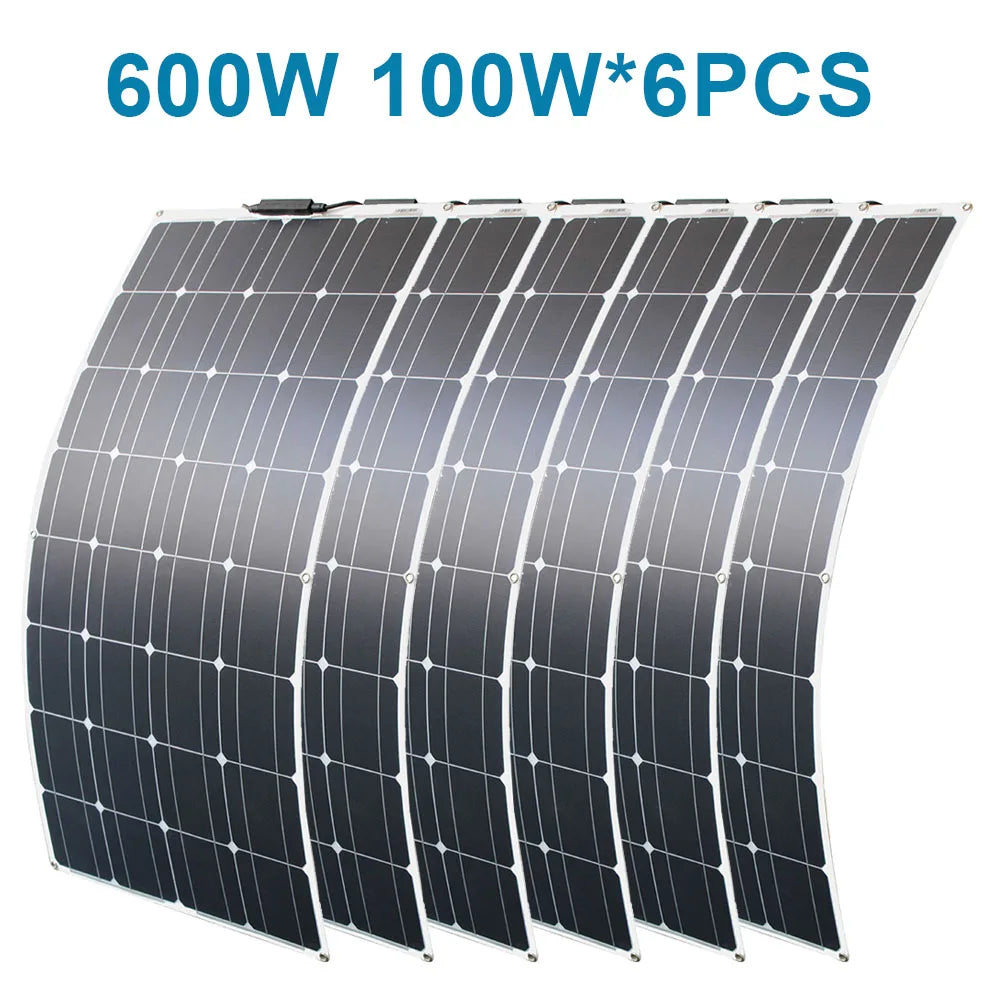 DGSUNLIGHT 100w 200w 12v Flexible, Portable Solar Panel