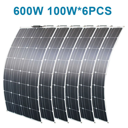 DGSUNLIGHT 100w 200w 12v Flexible, Portable Solar Panel