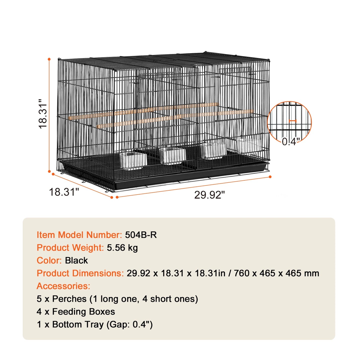 SucceBuy 30In Flight  Birds Pet Travel Birdcage with Handle and Perche