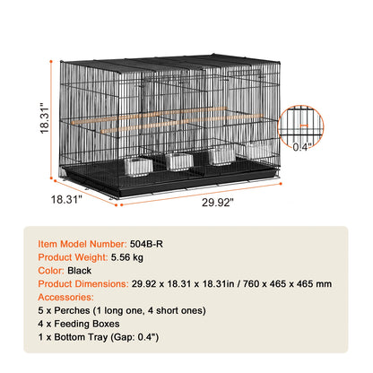 SucceBuy 30In Flight  Birds Pet Travel Birdcage with Handle and Perche