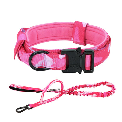 Dog Training Adjustable Tactical Collar And Leash Set