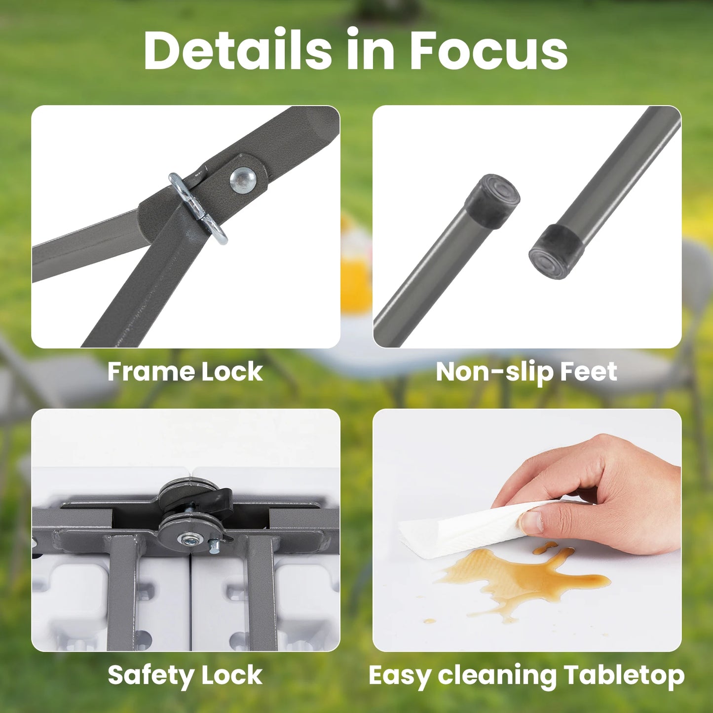 JHK  Portable Folding Heavy Duty Table