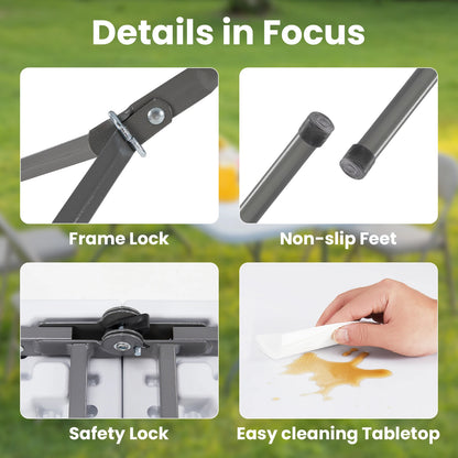 JHK  Portable Folding Heavy Duty Table