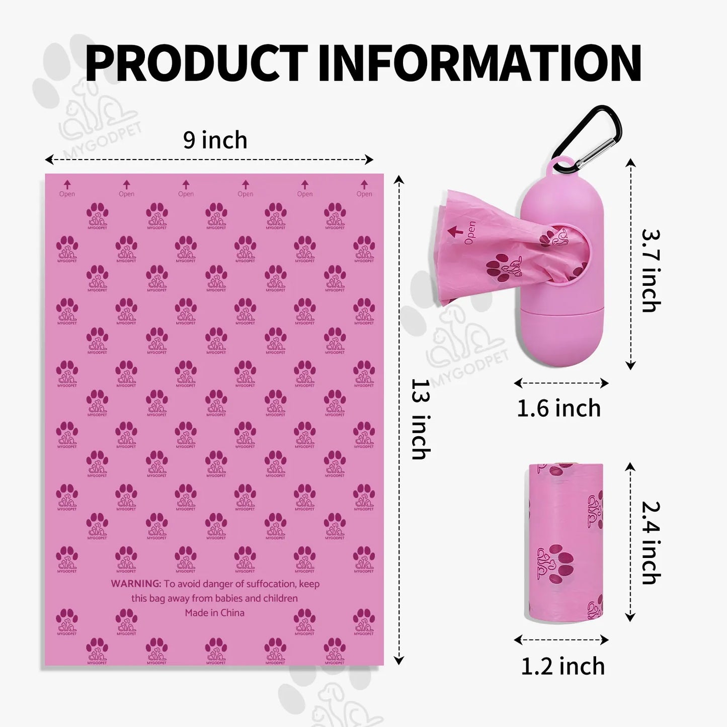 Dog Poop Bags Rolls with Dispenser 150 Count Biodegradable