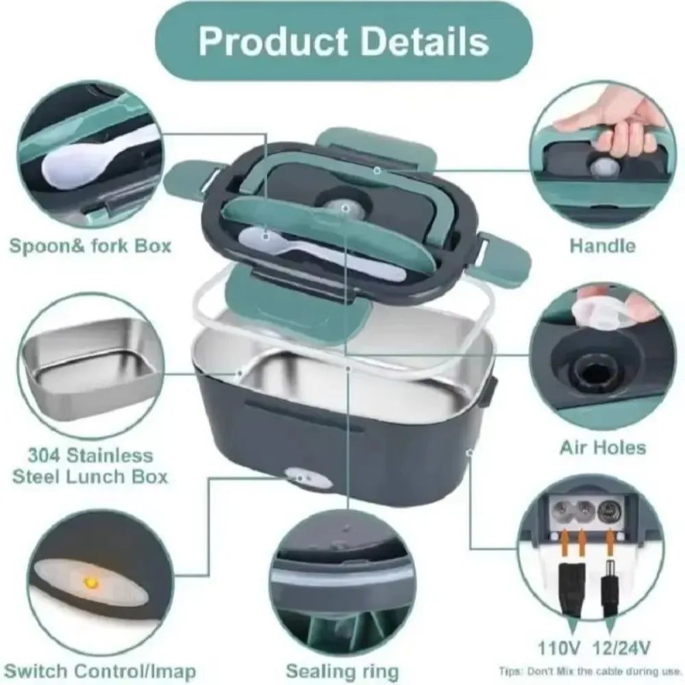 1.5L 60W Portable Electric Insulated Heated Lunch Container