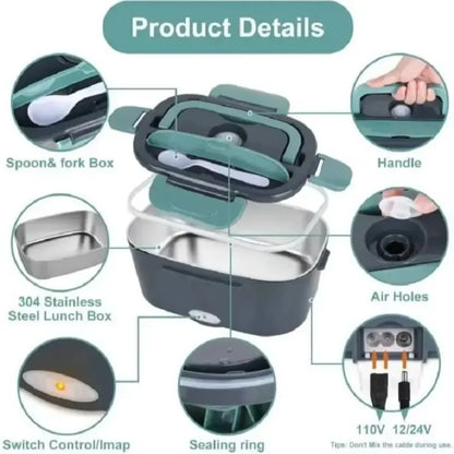 1.5L 60W Portable Electric Insulated Heated Lunch Container