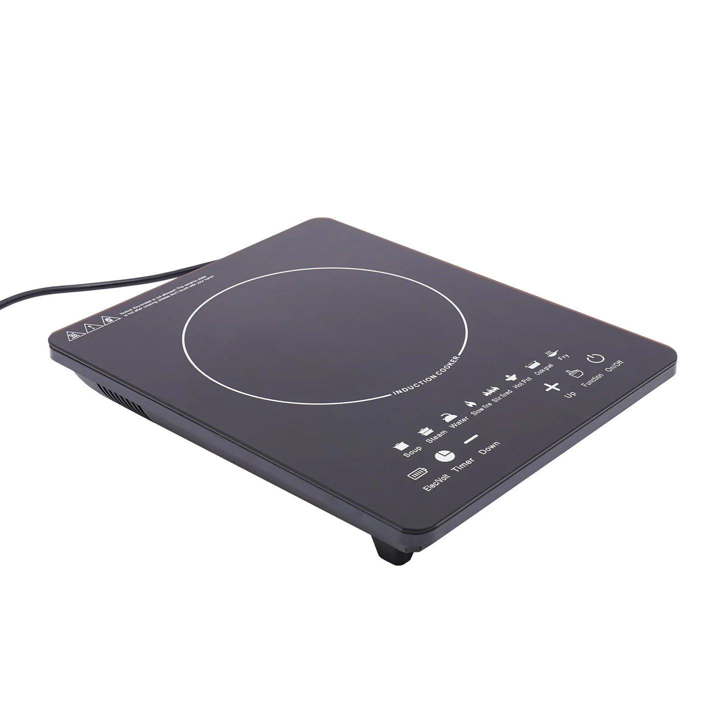 110V 750W Electric Induction Cooktop 8 Power Levels Touch Control Burner 180min Timer Portable Stove