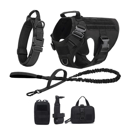 Tactical Dog Harness Collar For Medium Large Dogs
