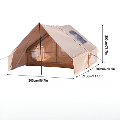 Large Inflatable Camping Tent with Skylight, Quick Air-Flow & Breathable Mesh Design