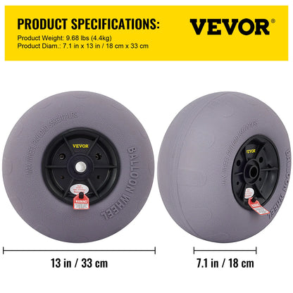SucceBuy Beach Balloon Wheels 9/13/15.7" w/ Free Air Pump 2Pcs