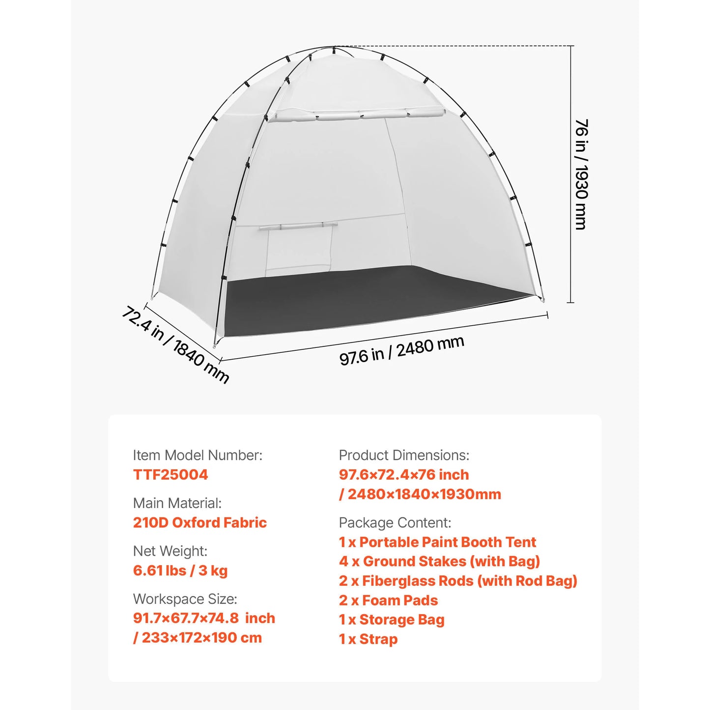 SucceBuy Portable Booth Tent With Built-in Floor