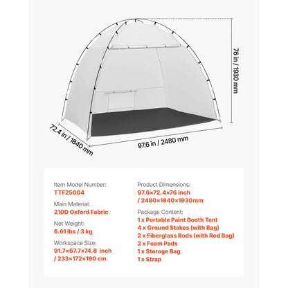 SucceBuy Portable Booth Tent With Built-in Floor
