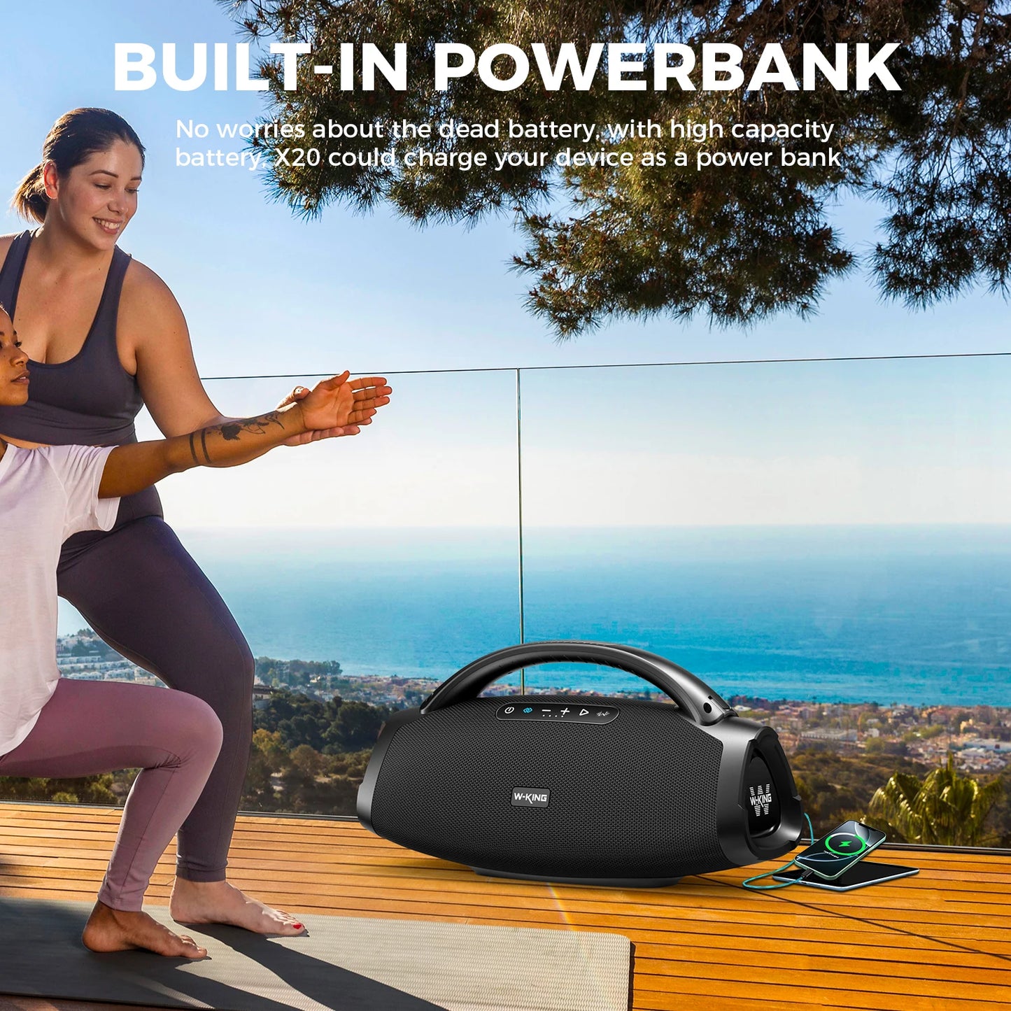 W-KING 200W RMS Portable Bluetooth Speakers