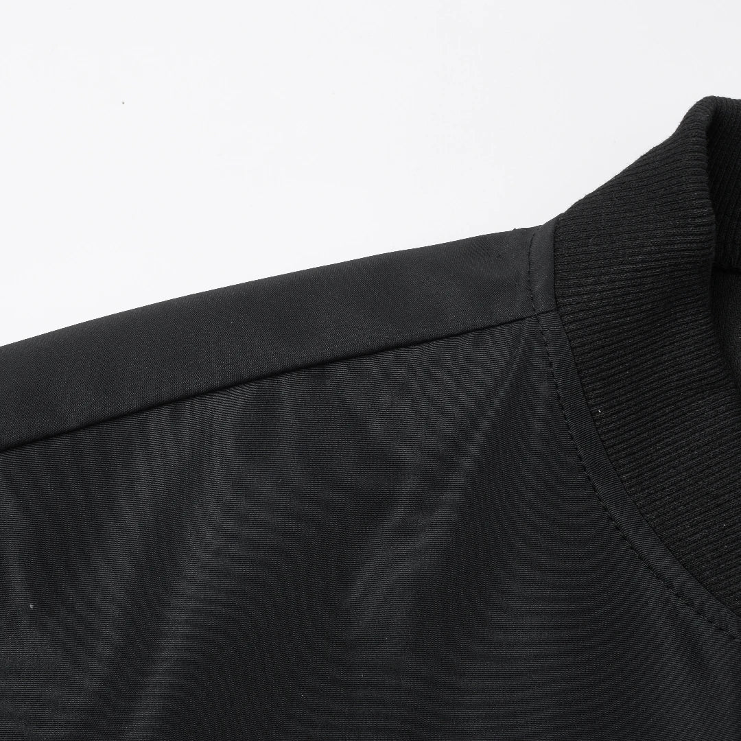 Baseball Collar Short Loose Solid Color Jacket