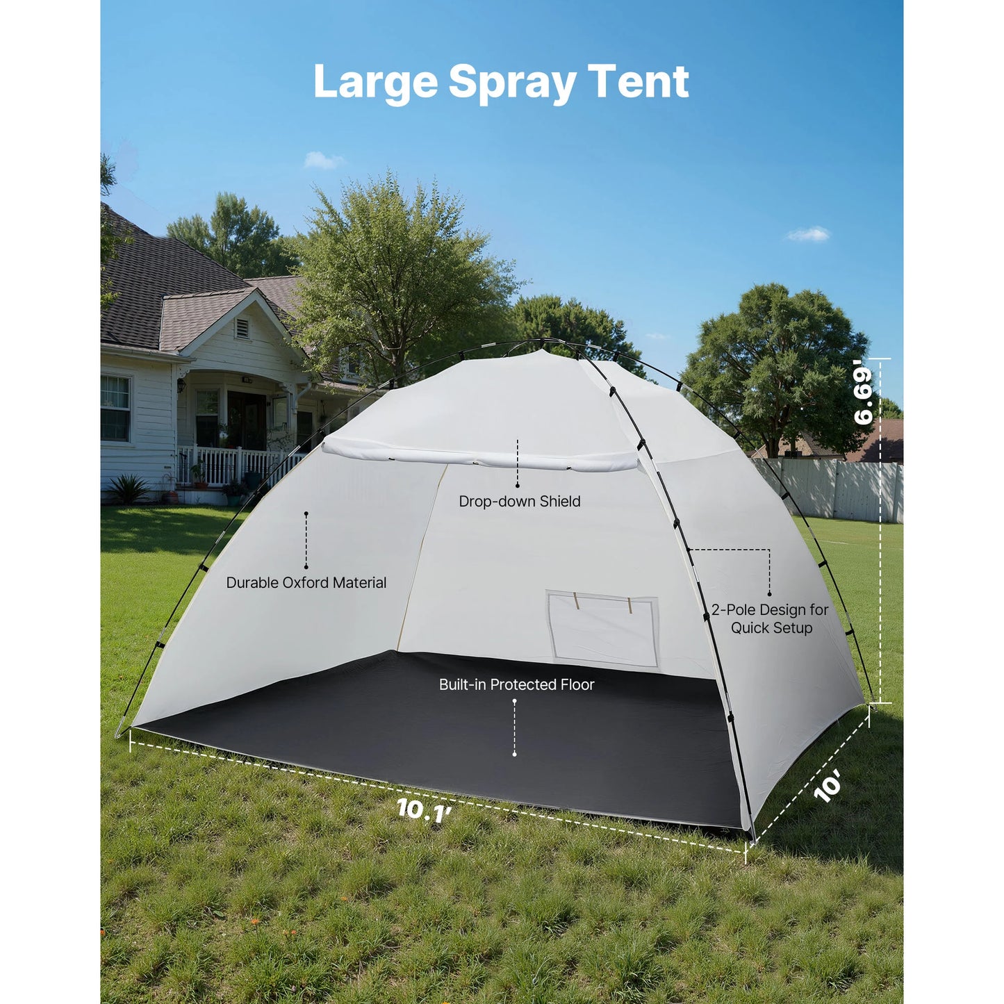SucceBuy Portable Booth Tent With Built-in Floor