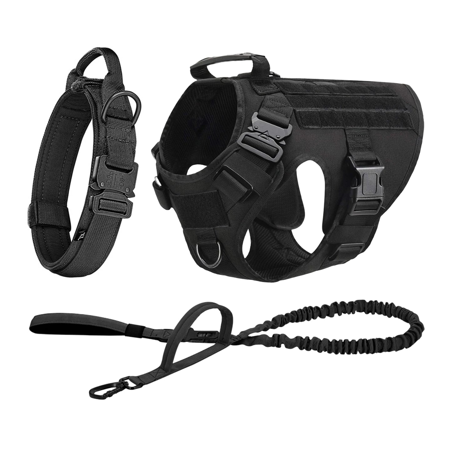 Tactical Dog Harness Collar For Medium Large Dogs