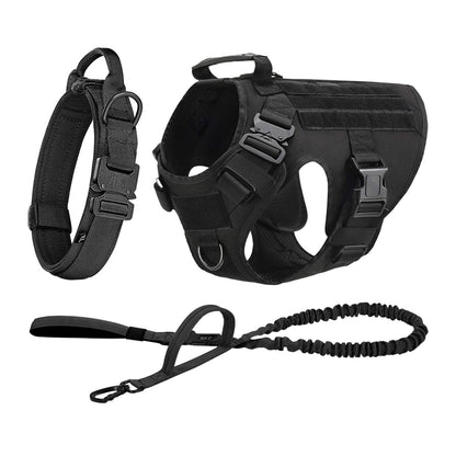 Tactical Dog Harness Collar For Medium Large Dogs