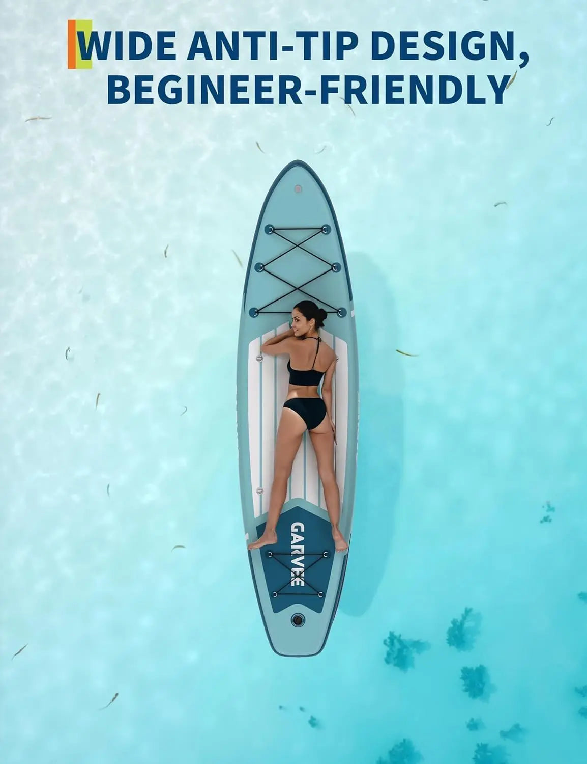 Inflatable Stand Up Paddle Board 10.6ft x 33in Extra Wide