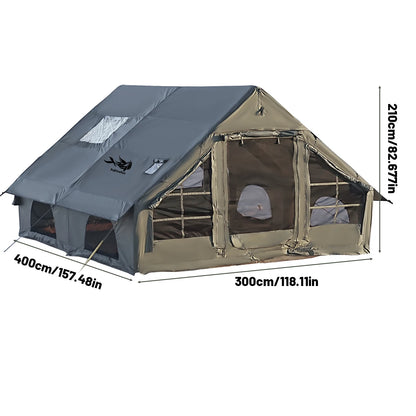 Large Inflatable Camping Tent with Skylight, Quick Air-Flow & Breathable Mesh Design