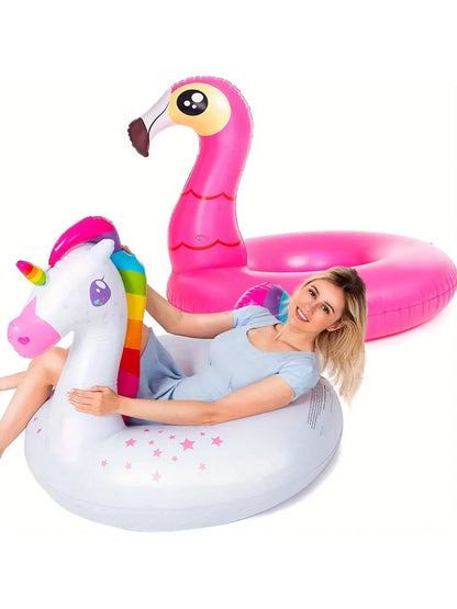 Joyfy 2Pack Flamingo Unicorn And Pool Float