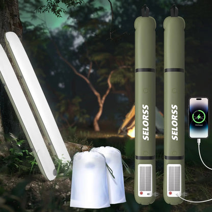 SELORSS Solar Folding Portable Camping Lantern USB-Type C