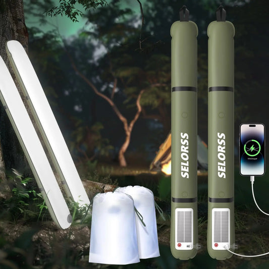 SELORSS Solar Folding Portable Camping Lantern USB-Type C