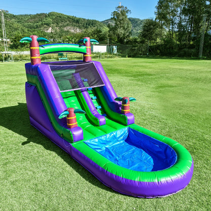 Inflatable Commercial Bounce House with Water Slide PVC and a 1100W Air blower 21ft/6.4M
