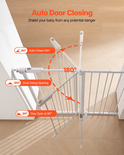 SucceBuy Baby/Pet Gate 28/30/36 Inches High Gate Easy Step Walk Thru
