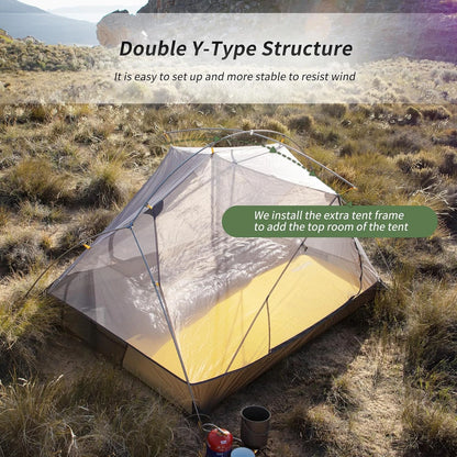 Naturehike Mongar 2 Person Waterproof Ultralight Tent with Mat Backpacking
