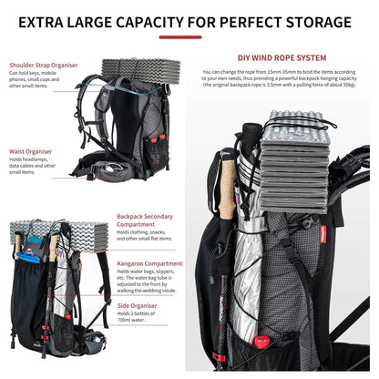 Outdoor Mountain Backpack With Rain Cover