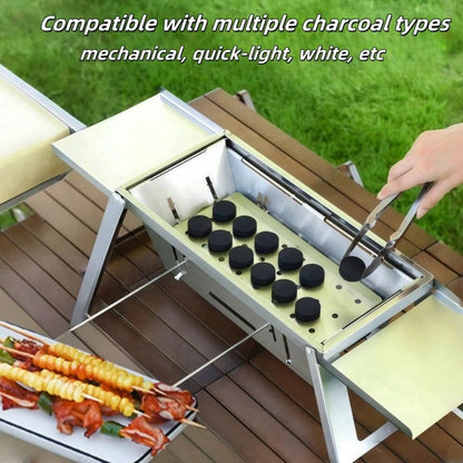 Multi-Functional  Portable Barbecue Foldable Grill, total Length 73cm (Grill Rack 42cm),