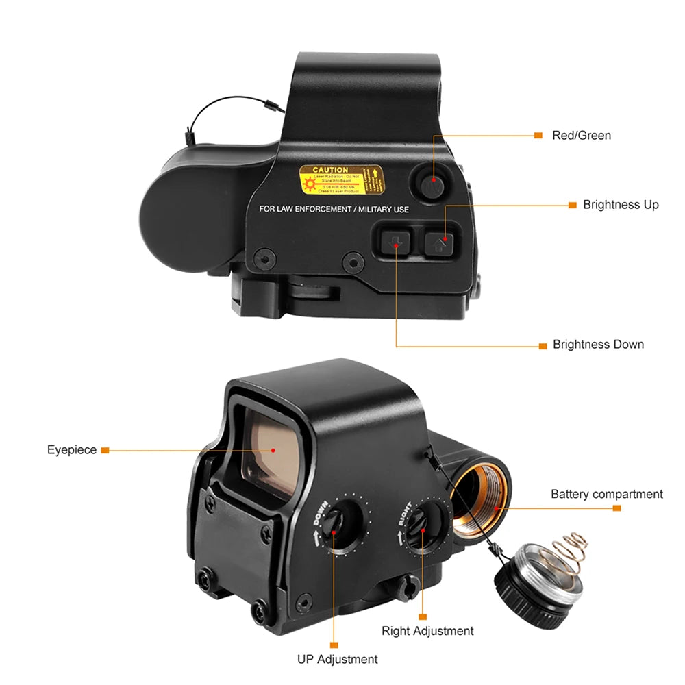 551 552 553 558 Red Green Dot Holographic Sight Scope  20mm Mount