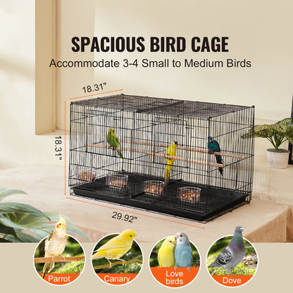 SucceBuy 30In Flight  Birds Pet Travel Birdcage with Handle and Perche